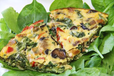 Kavrulmuş sebze frittata