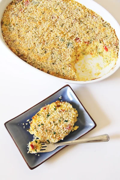 Cheesy spaghetti squash — Stock Photo, Image