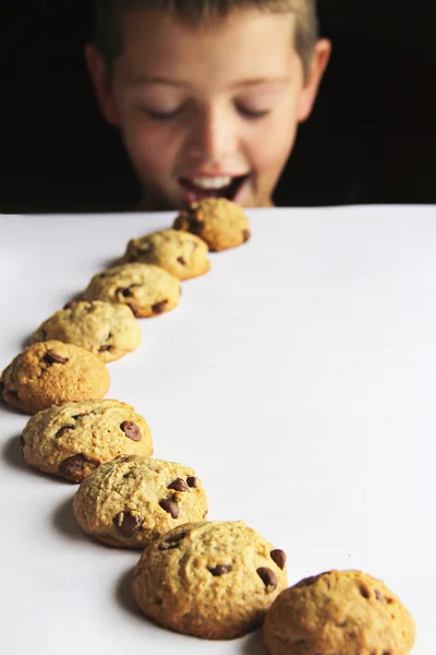 Trilha de biscoito criança — Fotografia de Stock