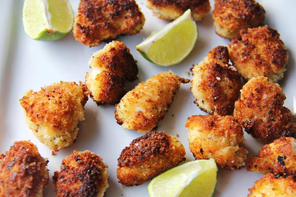 Panko fried lobster tail nuggets — Stock Photo, Image