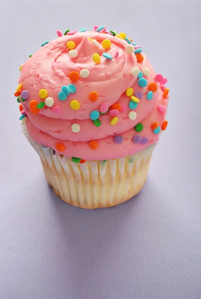 Cupcake rosa cospargere — Foto Stock