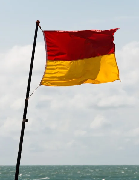 Σημαία ελεγμένες περιοχή ναυαγοσώστη — Φωτογραφία Αρχείου