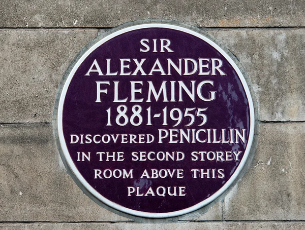Αλέξανδρος Φλέμινγκ πλάκα — Φωτογραφία Αρχείου