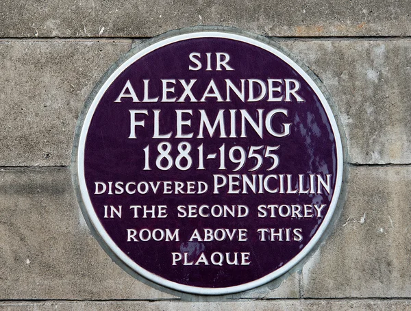 Alexander Fleming plack — Stockfoto