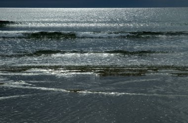 Kışın güneş ışığı dalgaları