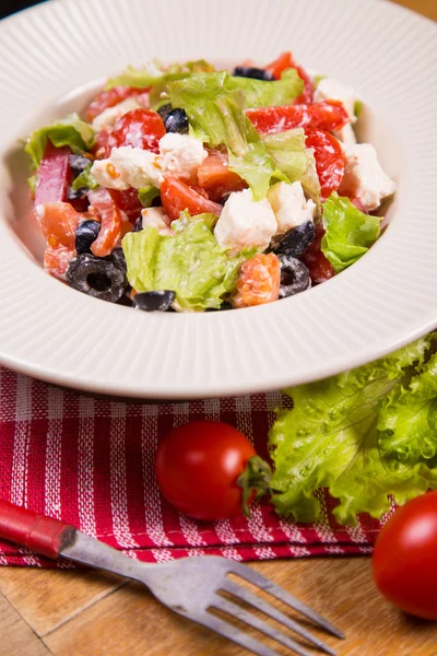 Salad from feta cheese — Stock Photo, Image