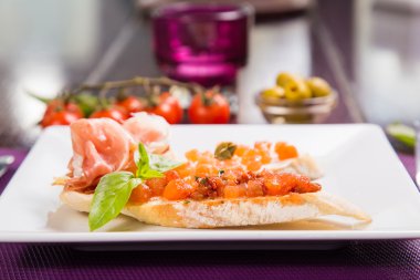 bazı taze bruscchetta