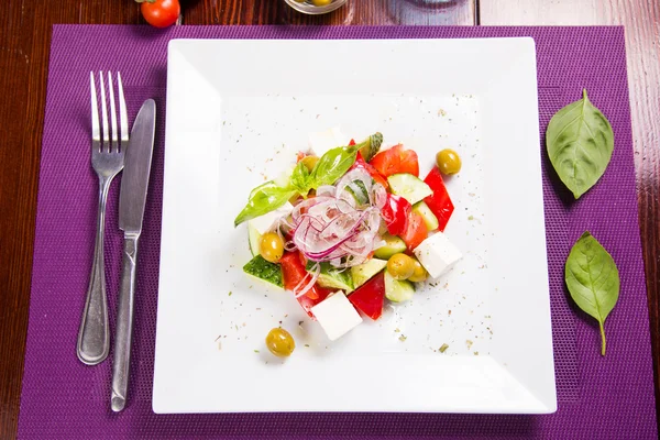 Insalata con feta — Foto Stock