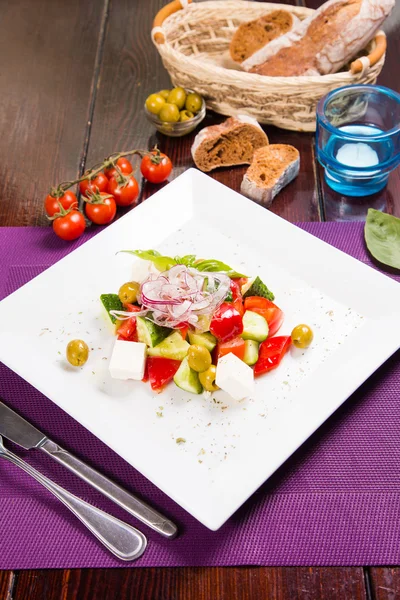 Salad with feta — Stock Photo, Image