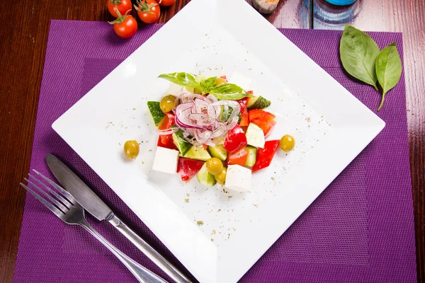 Insalata con feta — Foto Stock