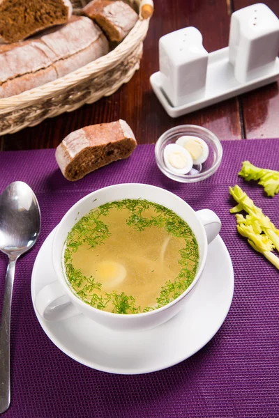 Hot fresh soup — Stock Photo, Image