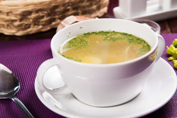 Hot fresh soup — Stock Photo, Image