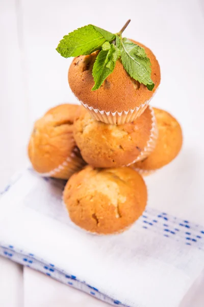 Muffins met munt — Stockfoto