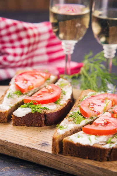 Sandwich con pomodori — Foto Stock