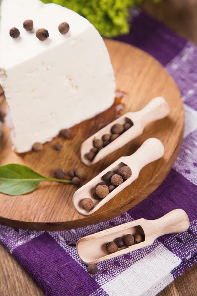 Formaggio fresco bianco — Foto Stock