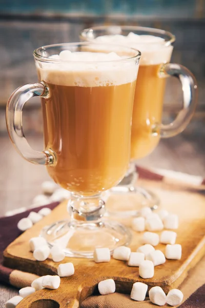 Koffie met marshmallow — Stockfoto