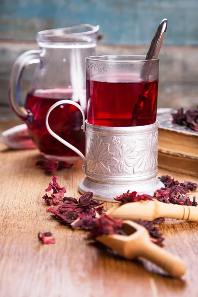Chá de hibisco — Fotografia de Stock
