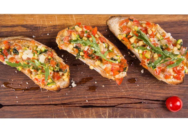 Bruschetta cu legume — Fotografie, imagine de stoc