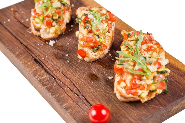 Bruschetta, zöldséges — Stock Fotó