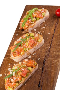 Bruschetta kırmızı balık
