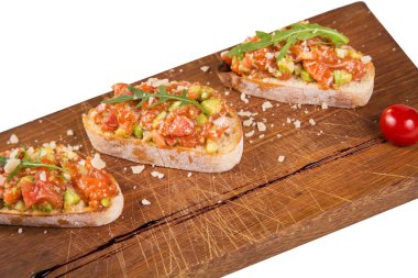 Bruschetta kırmızı balık