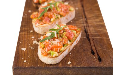 Bruschetta kırmızı balık
