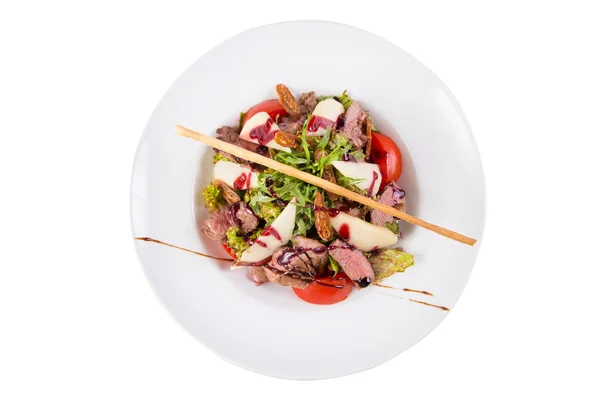 Et ve armut salatası — Stok fotoğraf