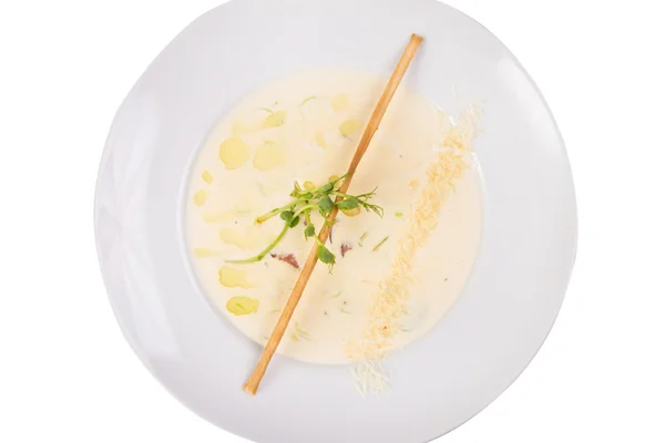 White puree soup — Stock Photo, Image