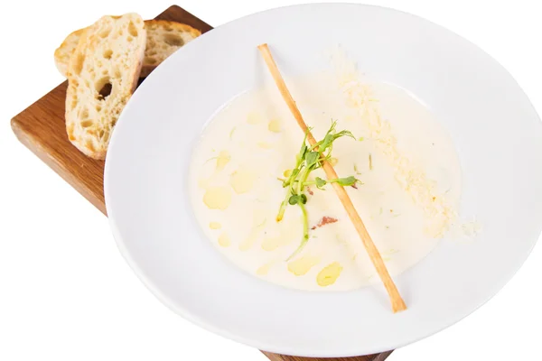 White puree soup — Stock Photo, Image