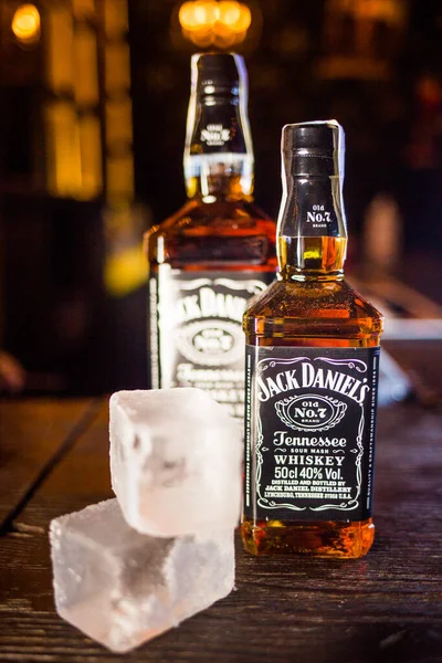 Kyjev Ukrajina Října2020 Fotka Láhve Jacka Danielse Nejprodávanější Americká Whisky — Stock fotografie