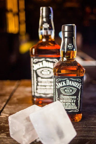 Kiev Ukraine Octobre 2020 Photo Une Bouteille Jack Daniels Est — Photo