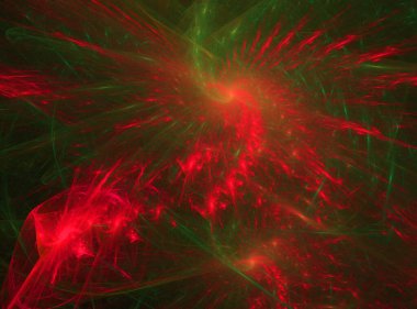 fraktal renkli soyut yuvarlak eğriler ve siyah arkaplan üzerindeki çizgiler