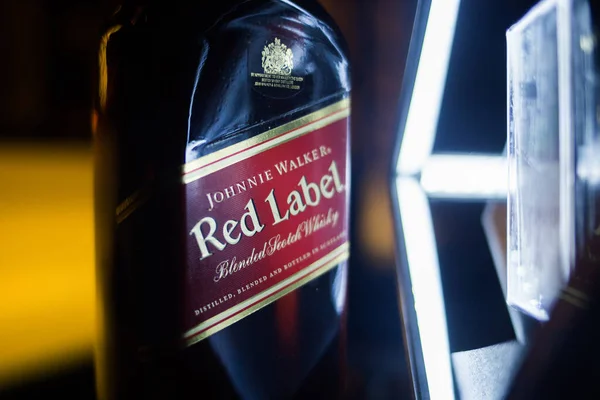 Kyjev Ukrajina Listopadu 2020 Láhev Whisky Johnnie Walker Johnnie Walker — Stock fotografie