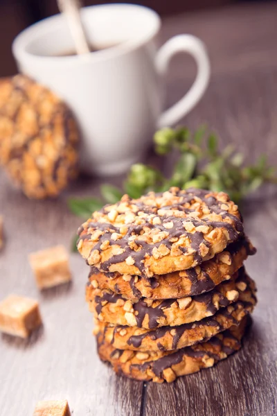 Café com biscoitos — Fotografia de Stock