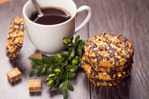 Caffè con biscotti — Foto Stock