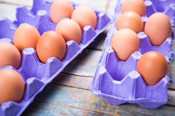 Eggs in container — Stock Photo, Image
