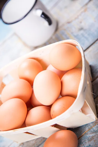 Eggs in container — Stock Photo, Image