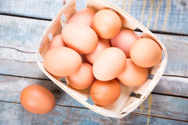 Eggs in container — Stock Photo, Image