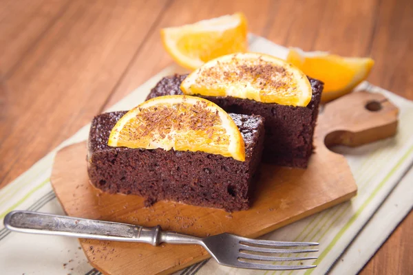 Kuchen mit Orange — Stockfoto