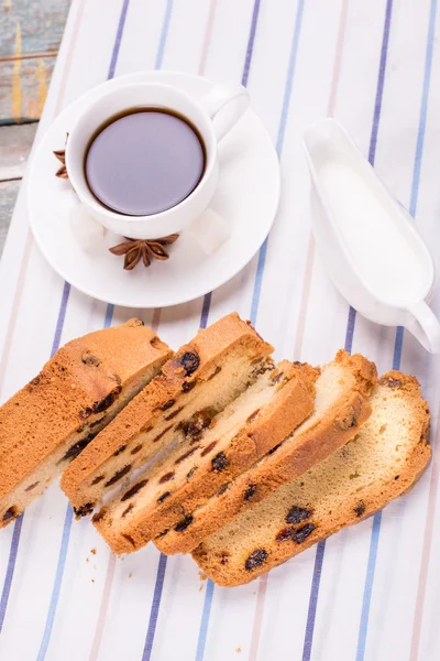 Koffie met gebak — Stockfoto