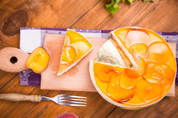 Torta de pêssego — Fotografia de Stock