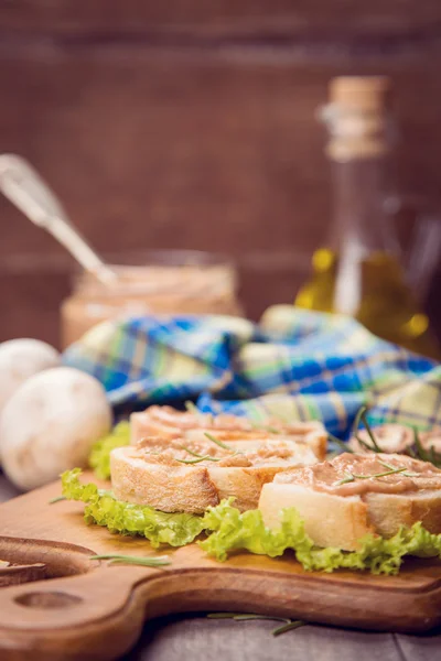 Pane con patè — Foto Stock