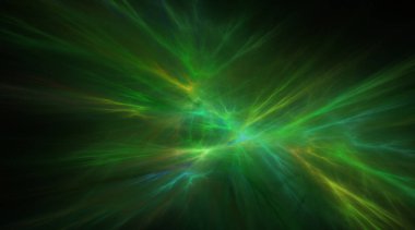 fraktal renkli soyut yuvarlak eğriler ve siyah arkaplan üzerindeki çizgiler