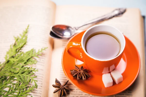 Cup on the book — Stock Photo, Image