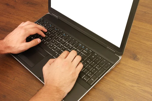 Laptop on table — Stock Photo, Image