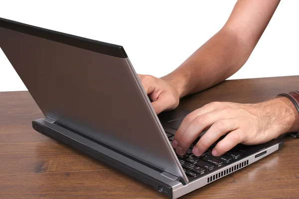 Laptop on table — Stock Photo, Image