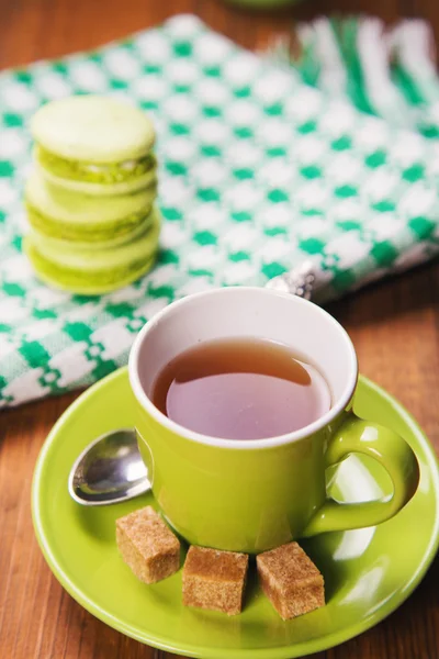 Macarrones con té — Foto de Stock