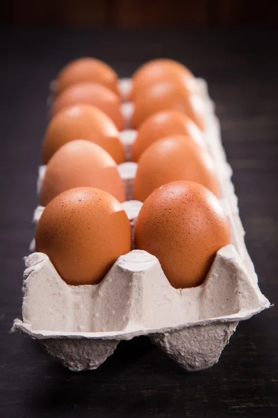 Fresh brown eggs — Stock Photo, Image