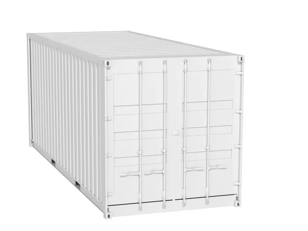 Beyaz bir arka plan üzerinde kargo konteyner — Stok fotoğraf