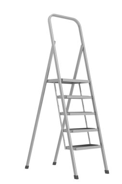 beyaz izole bir merdiven